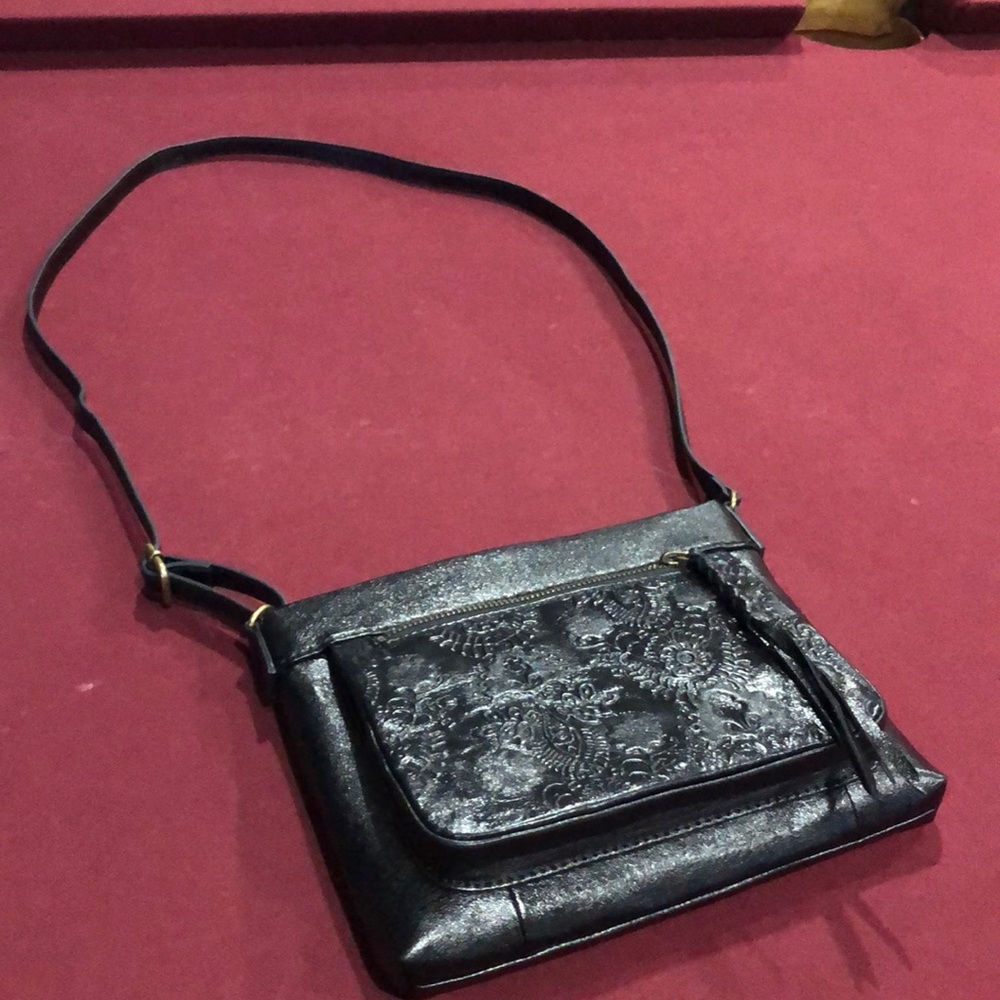 Sak black leather handbag